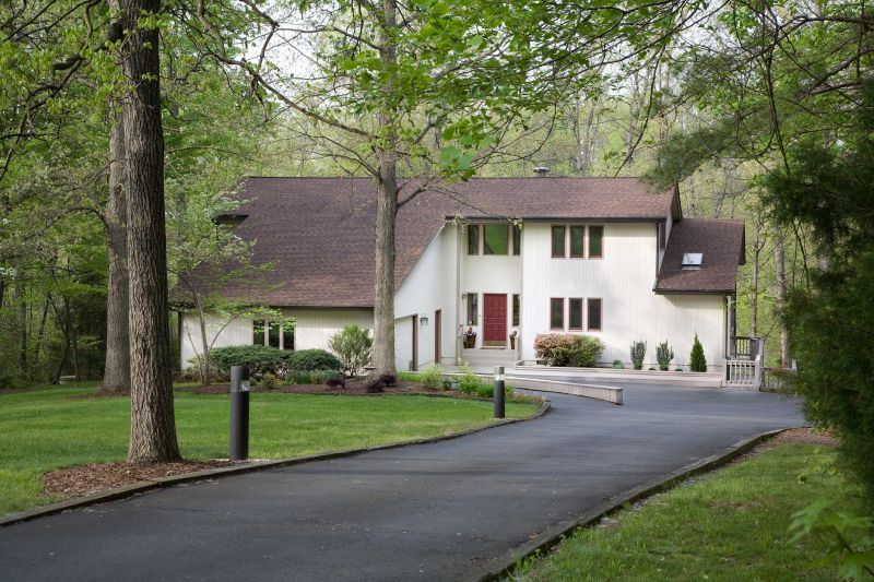New Asphalt Driveway with Curves